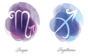Images of the Sagittarius and Scorpio zodiac signs